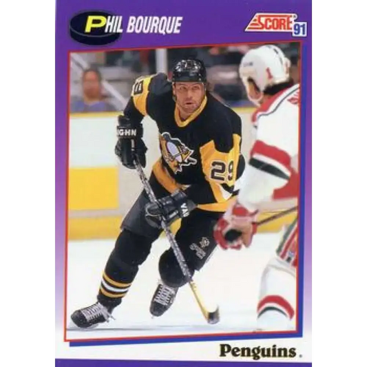 1991-92 Score American #69 Phil Bourque NM-MT Pittsburgh Penguins Hockey Card