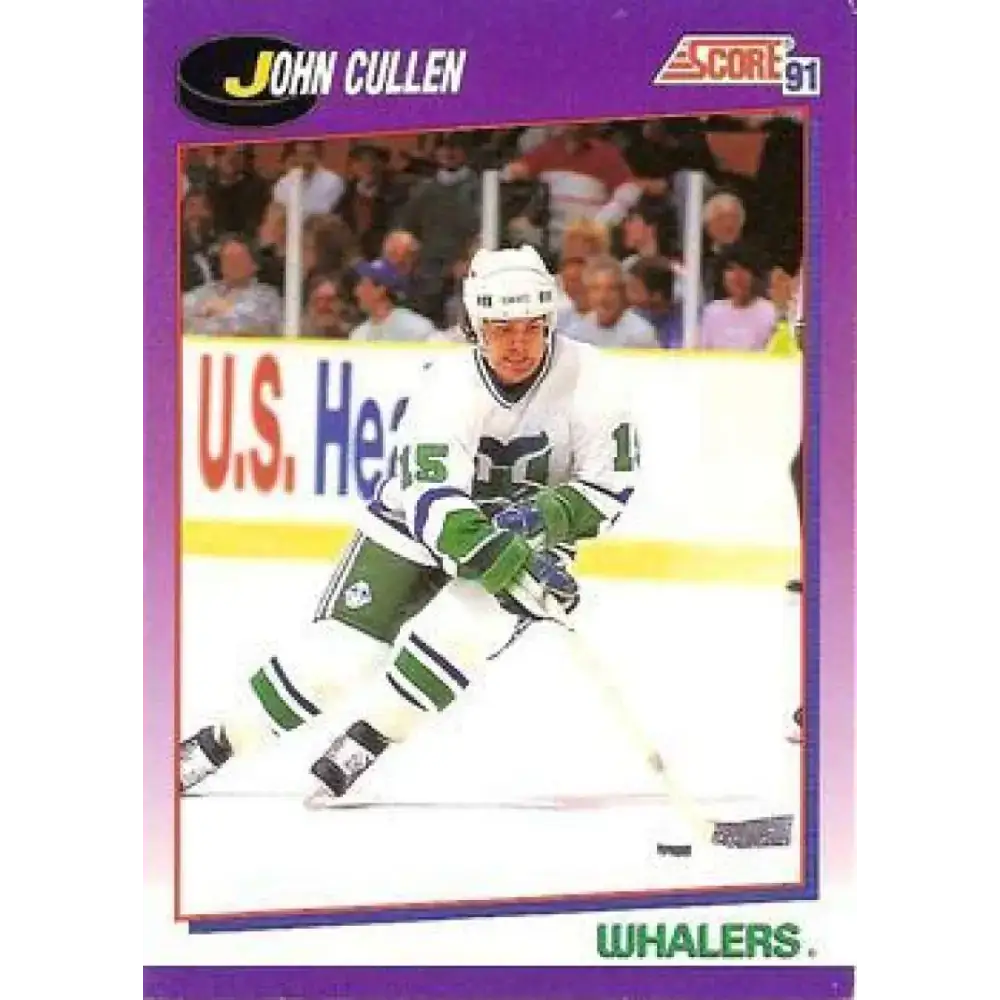 1991-92 Score American #7 John Cullen NM-MT Hartford Whalers Hockey Card - Hockey Card Single