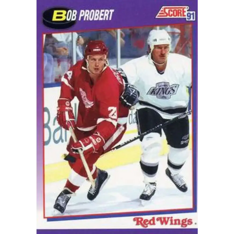 1991-92 Score American #73 Bob Probert NM-MT Detroit Red Wings Hockey Card - Hockey Card Single