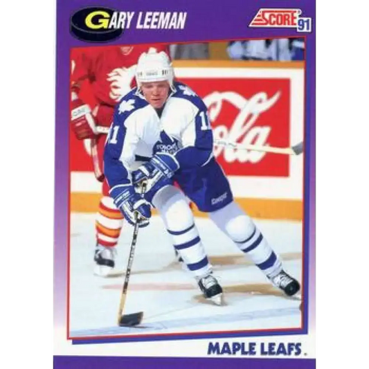 1991-92 Score American #77 Gary Leeman NM-MT Toronto Maple Leafs Hockey Card - Hockey Card Single