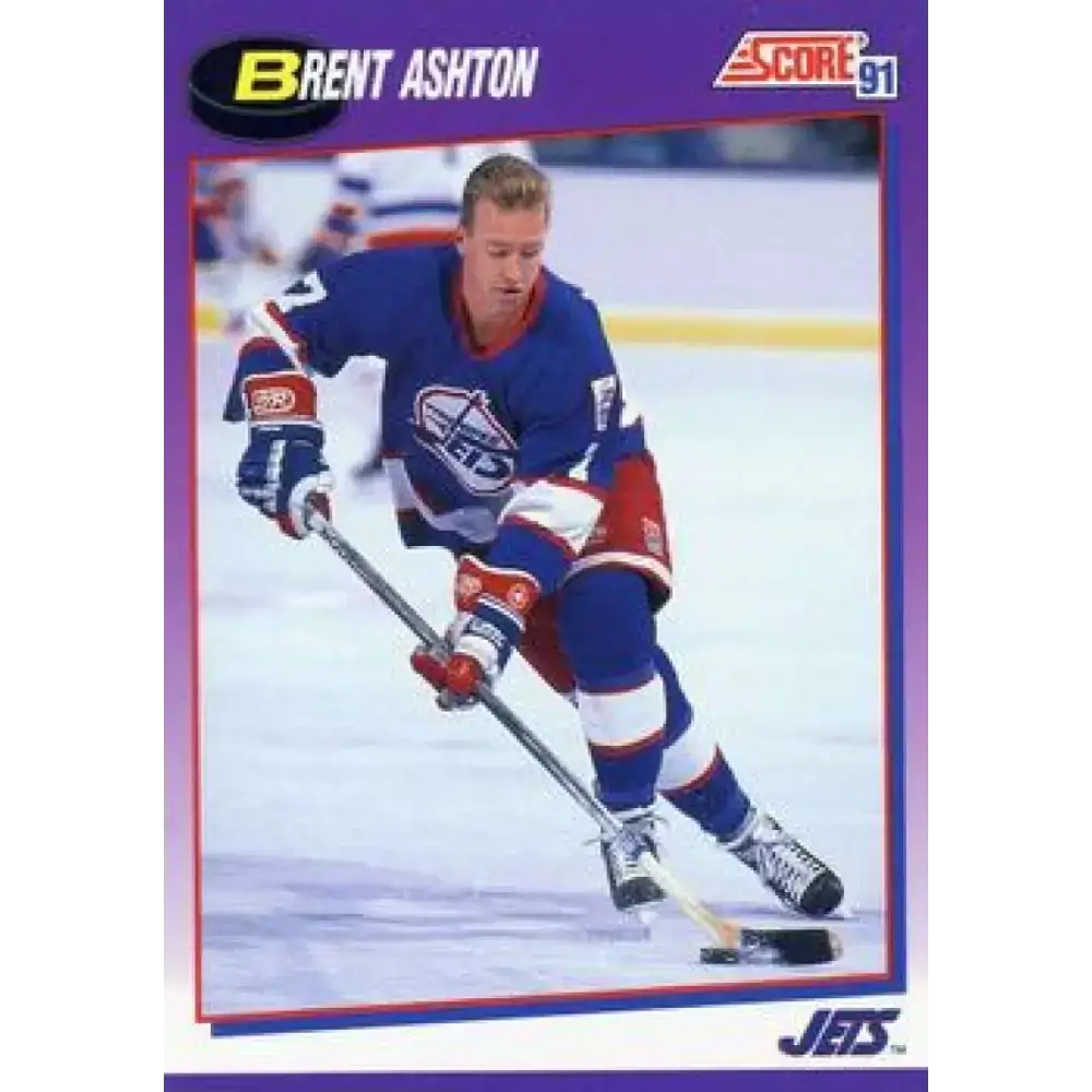1991-92 Score American #78 Brent Ashton NM-MT Winnipeg Jets Hockey Card - Hockey Card Single