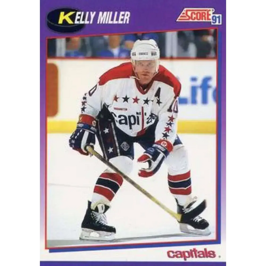 1991-92 Score American #81 Kelly Miller NM-MT Washington Capitals Hockey Card