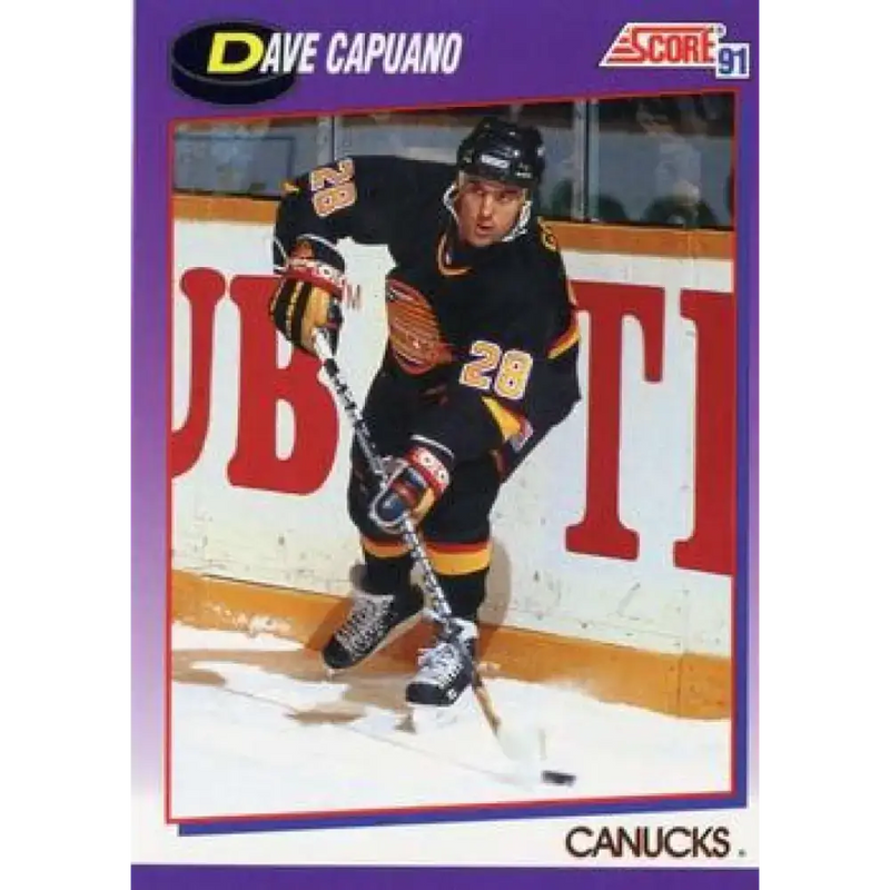 1991-92 Score American #86 Dave Capuano NM-MT Vancouver Canucks Hockey Card - Hockey Card Single