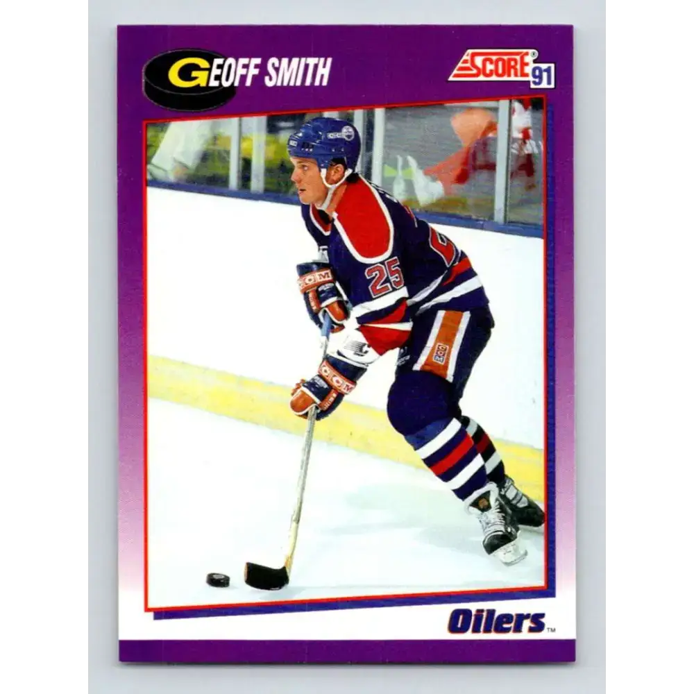 1991-92 Score American #87 Geoff Smith NM-MT Edmonton Oilers Hockey Card - Hockey Card Single
