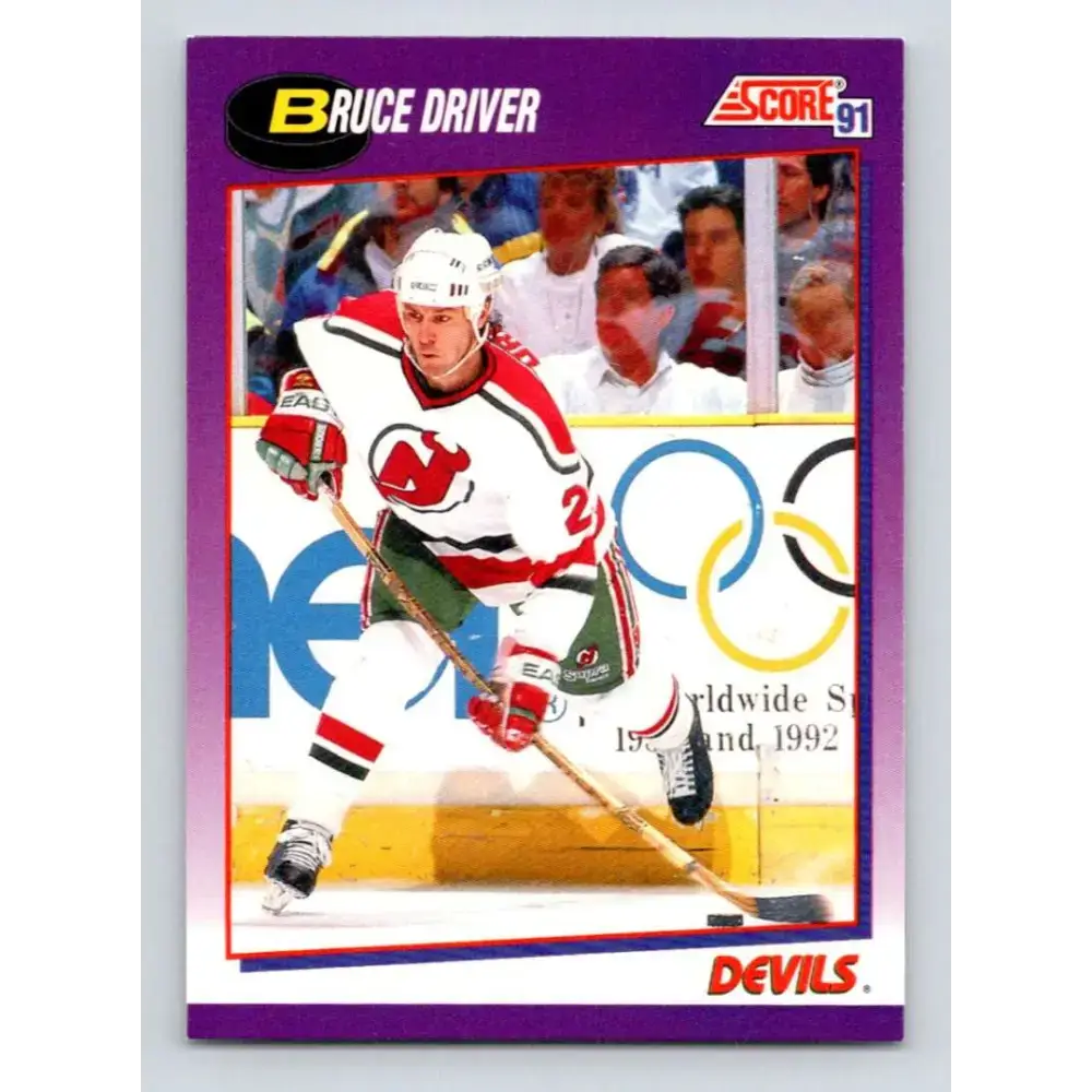 1991-92 Score American #89 Bruce Driver NM-MT New Jersey Devils Hockey Card - Hockey Card Single
