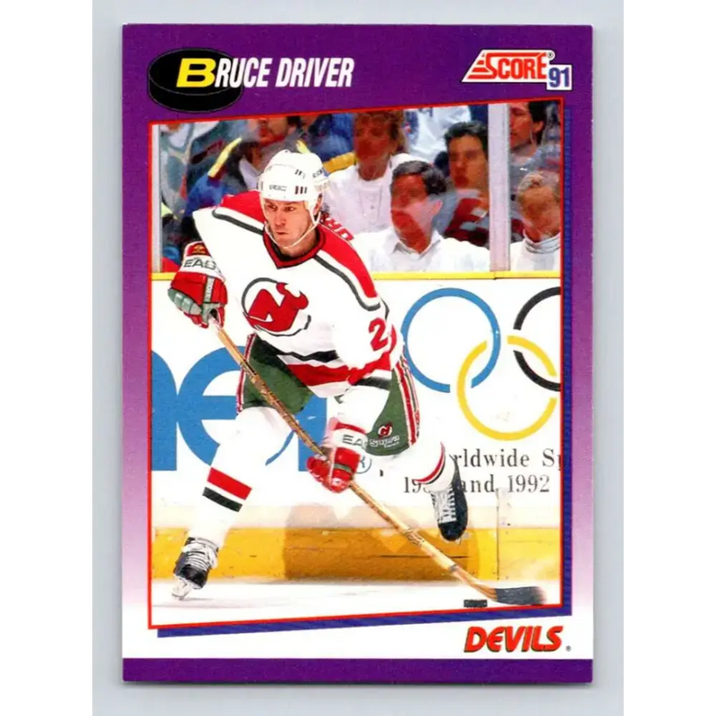 1991-92 Score American #89 Bruce Driver NM-MT New Jersey Devils Hockey Card - Hockey Card Single