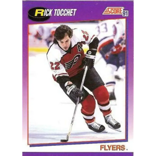 1991-92 Score American #9 Rick Tocchet NM-MT Philadelphia Flyers Hockey Card - Hockey Card Single