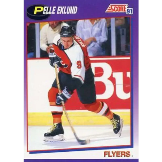 1991-92 Score American #91 Pelle Eklund NM-MT Philadelphia Flyers Hockey Card - Hockey Card Single