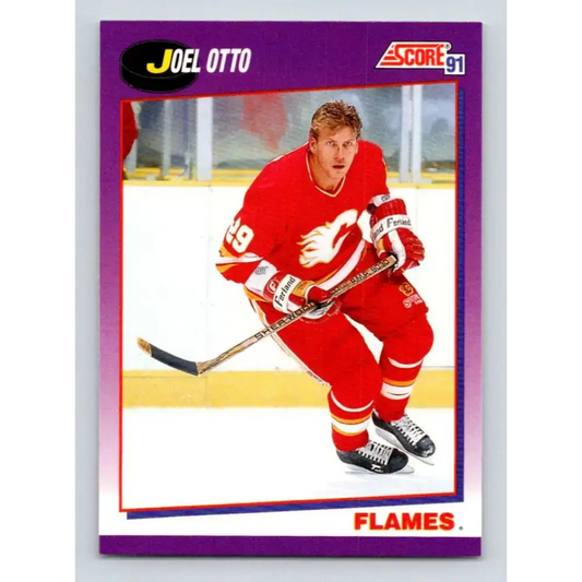 1991-92 Score American #96 Joel Otto NM-MT Calgary Flames Hockey Card - Hockey Card Single