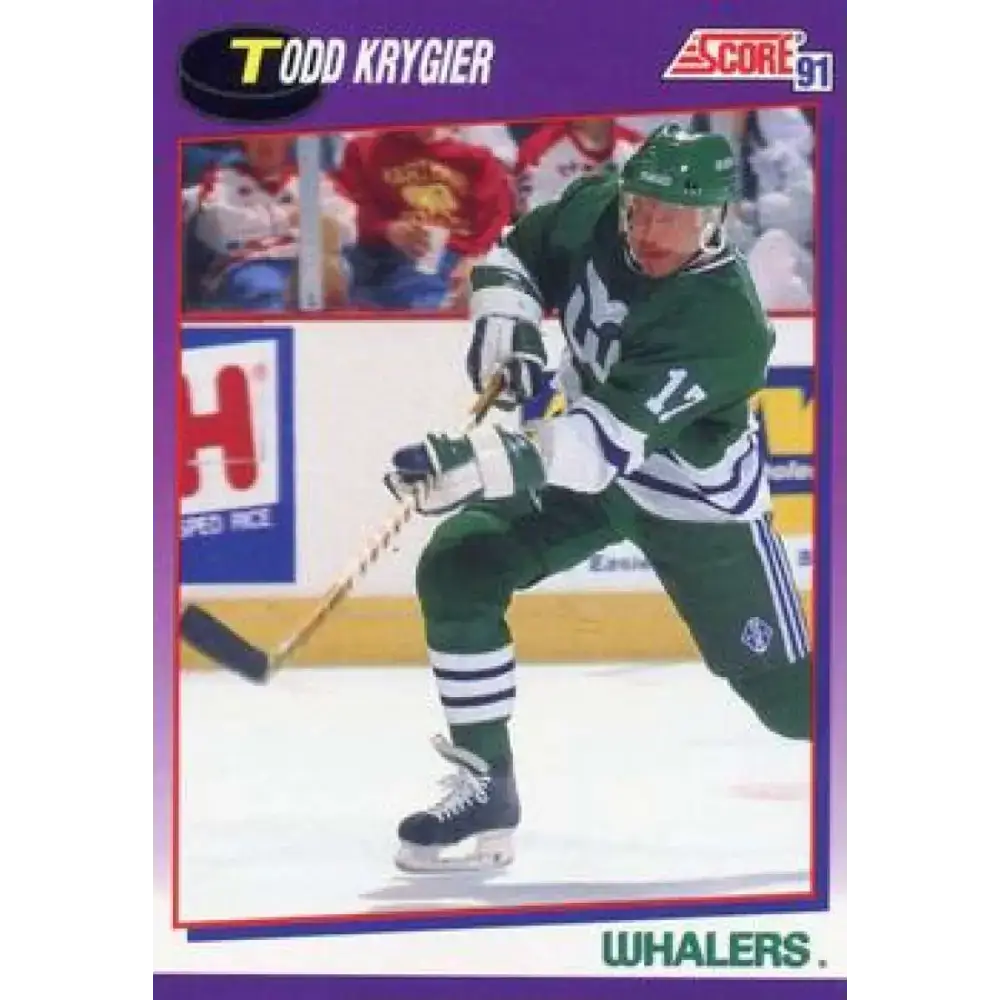 1991-92 Score American #97 Todd Krygier NM-MT Hartford Whalers Hockey Card - Hockey Card Single