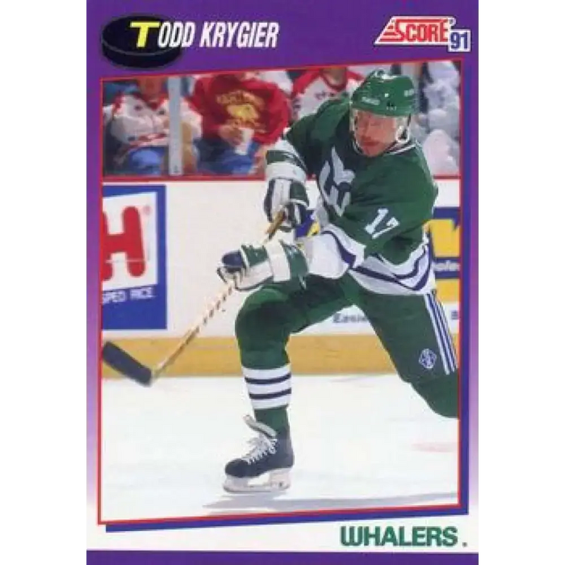 1991-92 Score American #97 Todd Krygier NM-MT Hartford Whalers Hockey Card - Hockey Card Single