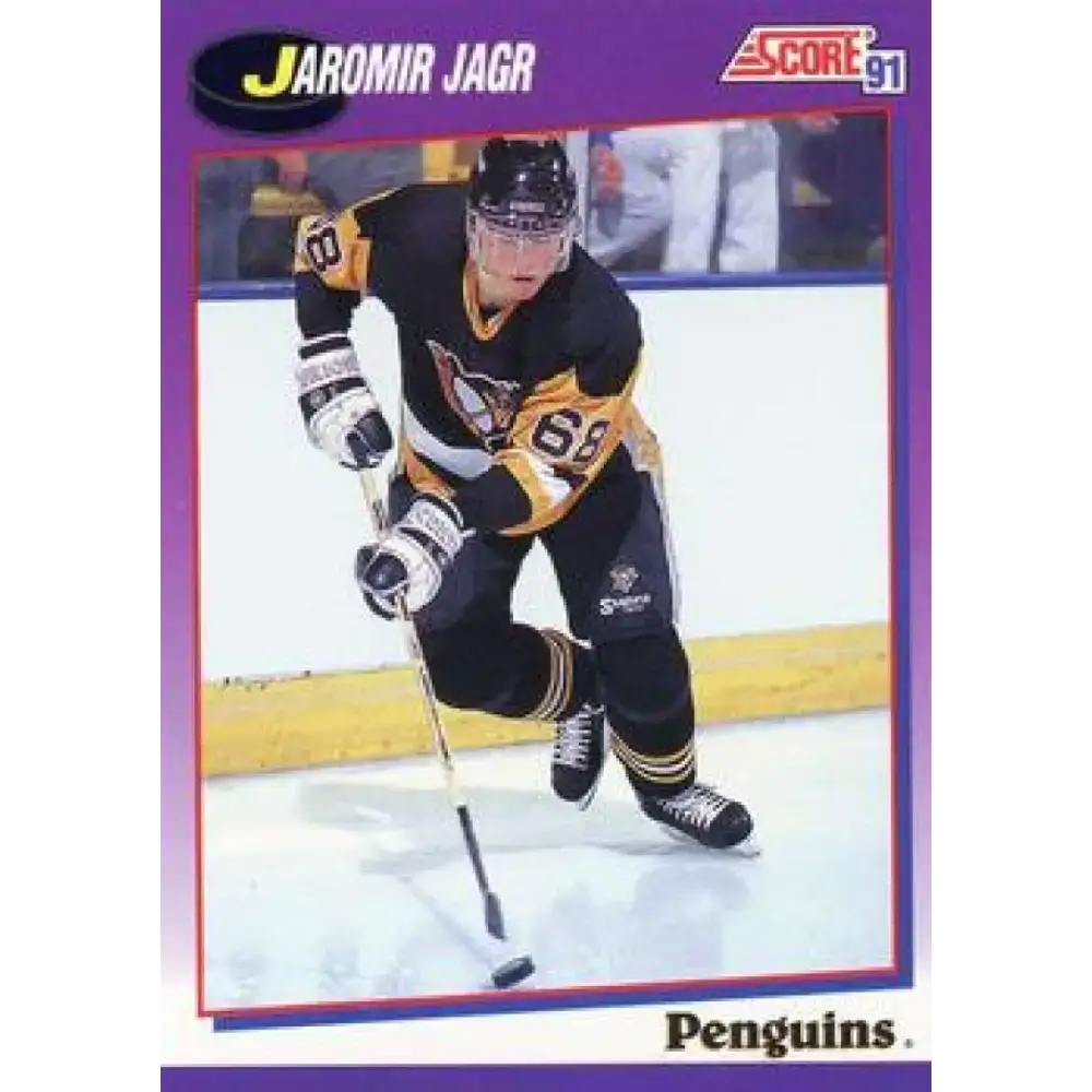 1991-92 Score American #98 Jaromir Jagr NM-MT Pittsburgh Penguins Hockey Card - Hockey Card Single