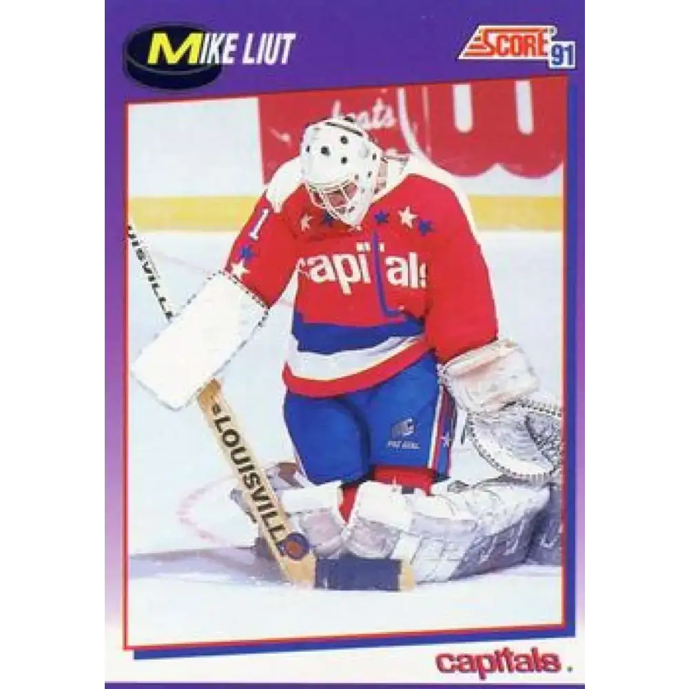 1991-92 Score American #99 Mike Liut NM-MT Washington Capitals Hockey Card - Hockey Card Single