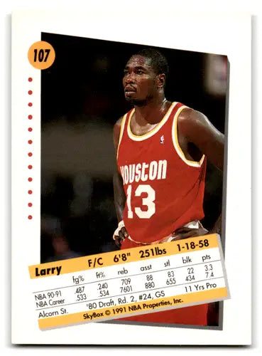 1991-92 SkyBox #107 Larry Smith NM Near Mint Rockets ID:82100 - Basketball Card Single