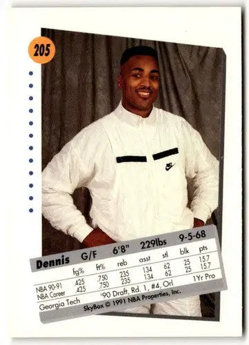 1991-92 SkyBox #205 Dennis Scott NM Near Mint Magic ID:41541 - Basketball Card Single