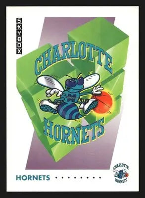 1991-92 SkyBox #353 Charlotte Hornets Team Logo Card - Basketball Card Single