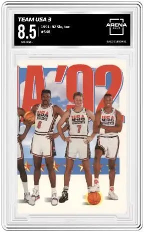 1991-92 Skybox Ewing Bird Pippen #546 USA 3 Basketball Arena Club 8.5 - Basketball Card Single