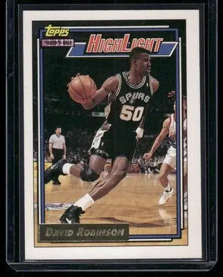1991-92 Topps Highlight David Robinson #4 Basketball - Basketball Card Single