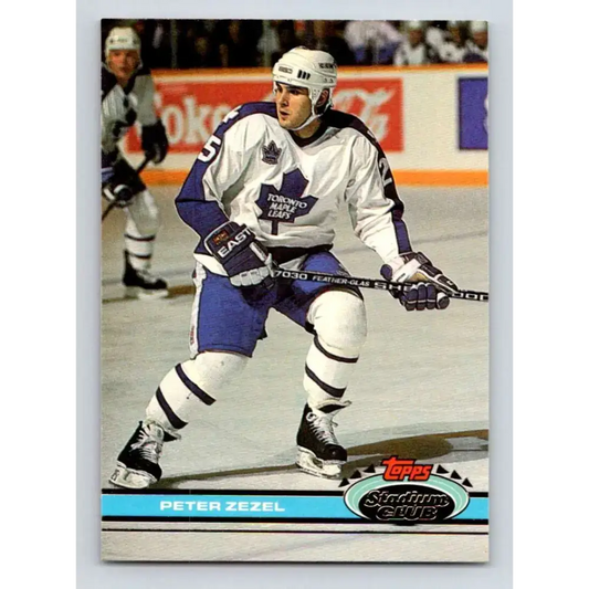 1991-92 Topps Stadium Club #104 Peter Zezel NM-MT Toronto Maple Leafs Hockey Card - Hockey Card Single