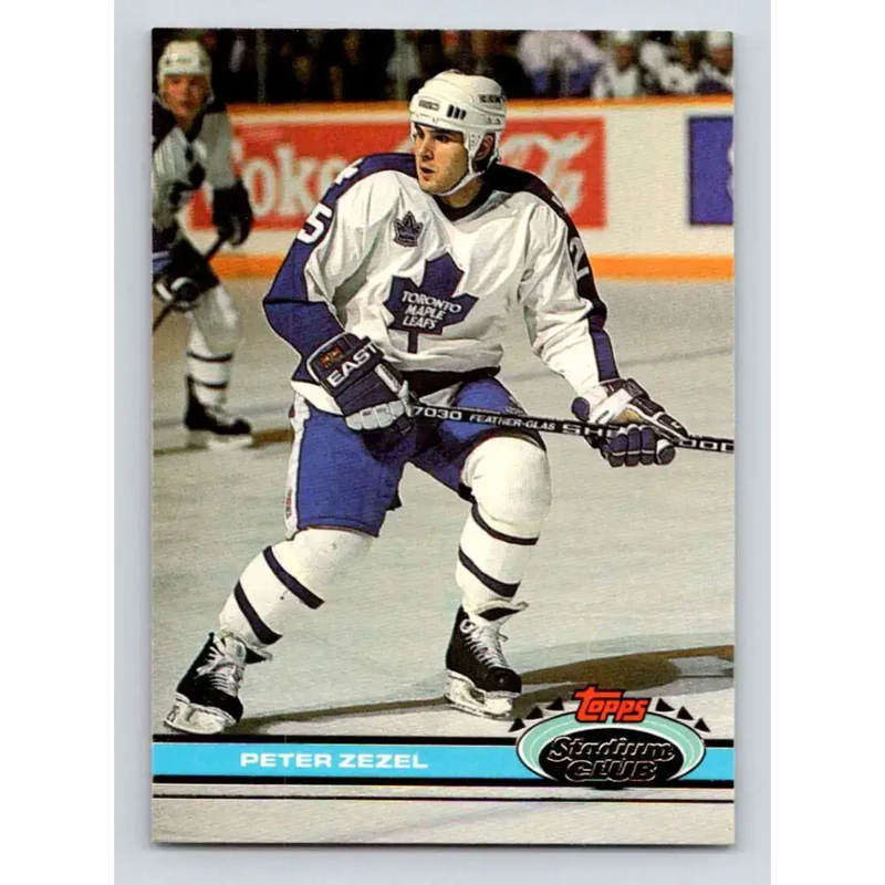 1991-92 Topps Stadium Club #104 Peter Zezel NM-MT Toronto Maple Leafs Hockey Card - Hockey Card Single