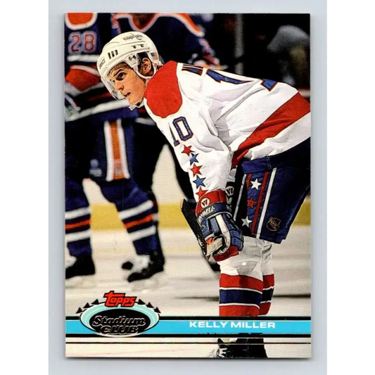 1991-92 Topps Stadium Club #106 Kelly Miller NM-MT Washington Capitals Hockey Card - Hockey Card Single