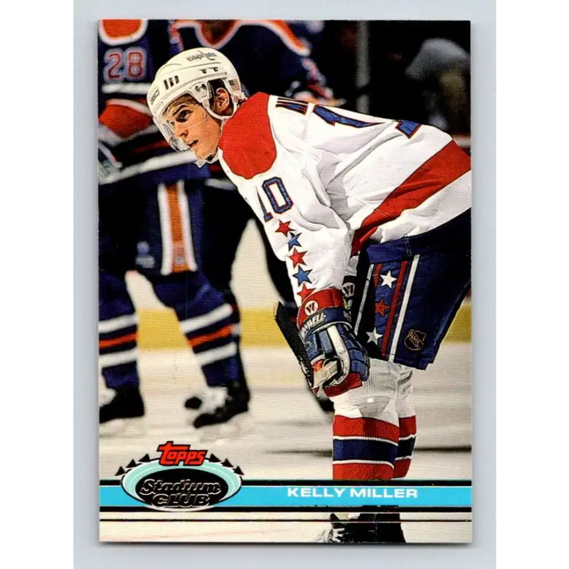 1991-92 Topps Stadium Club #106 Kelly Miller NM-MT Washington Capitals Hockey Card - Hockey Card Single