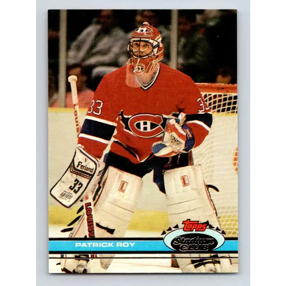 1991-92 Topps Stadium Club #107 Patrick Roy NM-MT Montreal Canadiens Hockey Card - Hockey Card Single