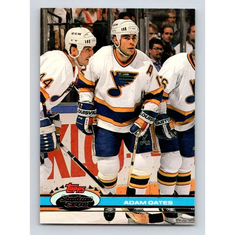 1991-92 Topps Stadium Club #108 Adam Oates NM-MT St. Louis Blues Hockey Card - Hockey Card Single