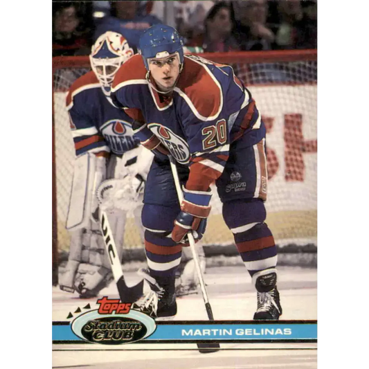 1991-92 Topps Stadium Club #11 Martin Gelinas NM-MT Edmonton Oilers Hockey Card - Hockey Card Single