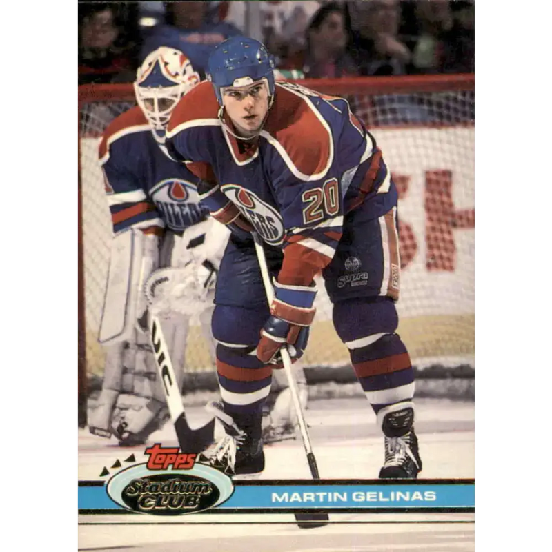 1991-92 Topps Stadium Club #11 Martin Gelinas NM-MT Edmonton Oilers Hockey Card - Hockey Card Single