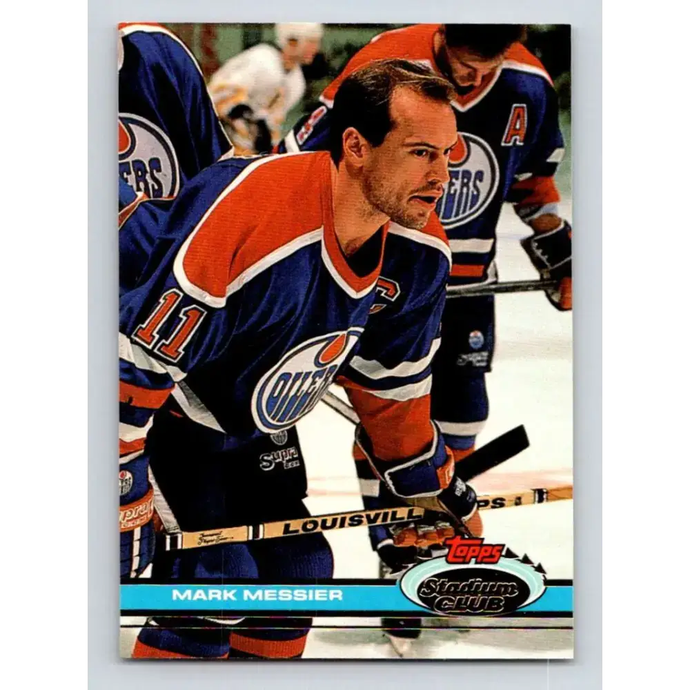 1991-92 Topps Stadium Club #111 Mark Messier NM-MT Edmonton Oilers Hockey Card - Hockey Card Single