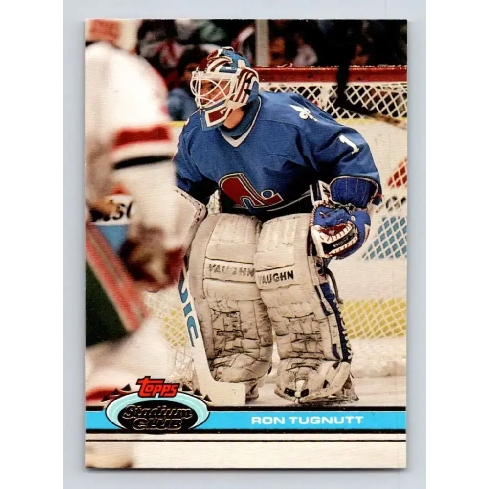 1991-92 Topps Stadium Club #115 Ron Tugnutt NM-MT Quebec Nordiques Hockey Card - Hockey Card Single