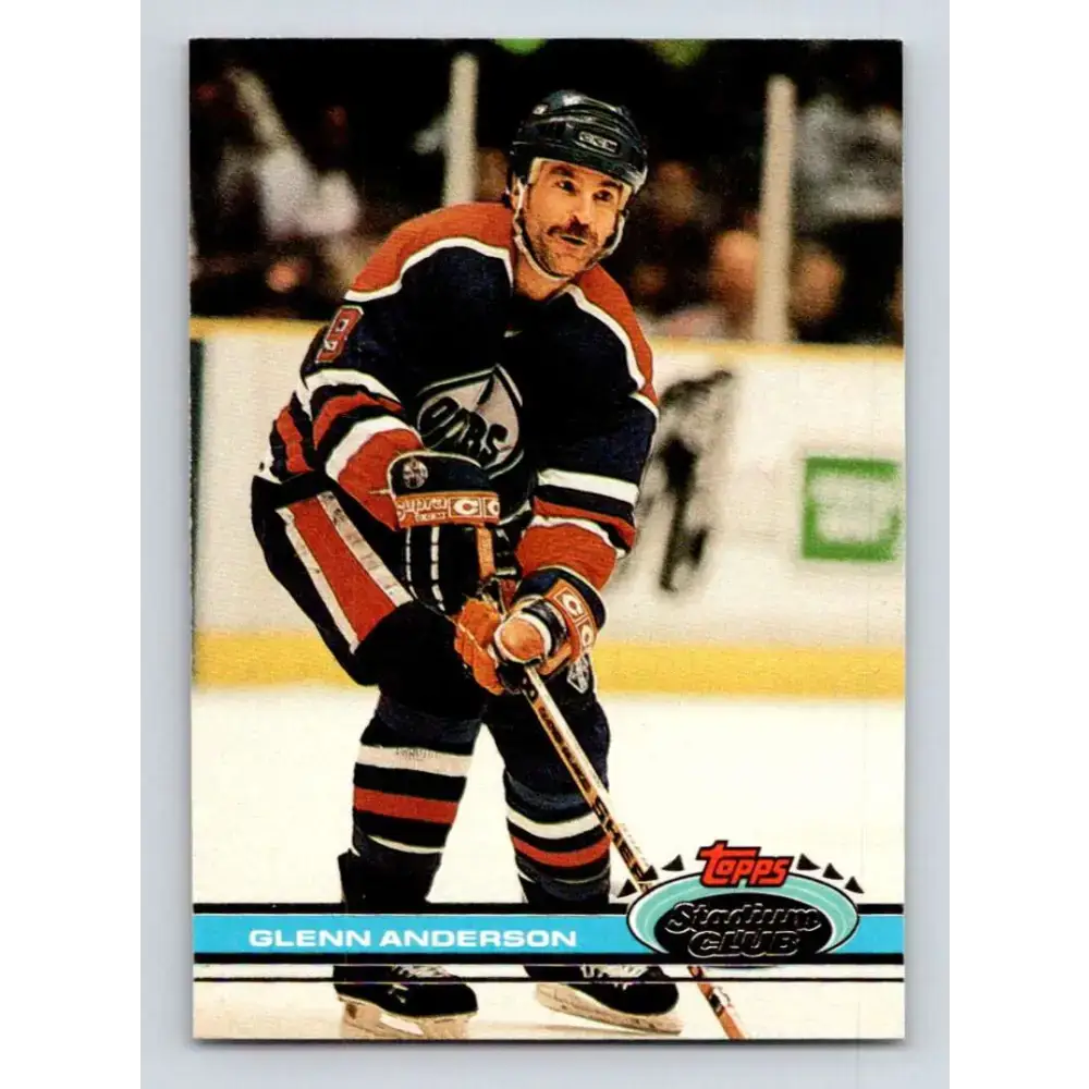 1991-92 Topps Stadium Club #116 Glenn Anderson NM-MT Edmonton Oilers Hockey Card - Hockey Card Single