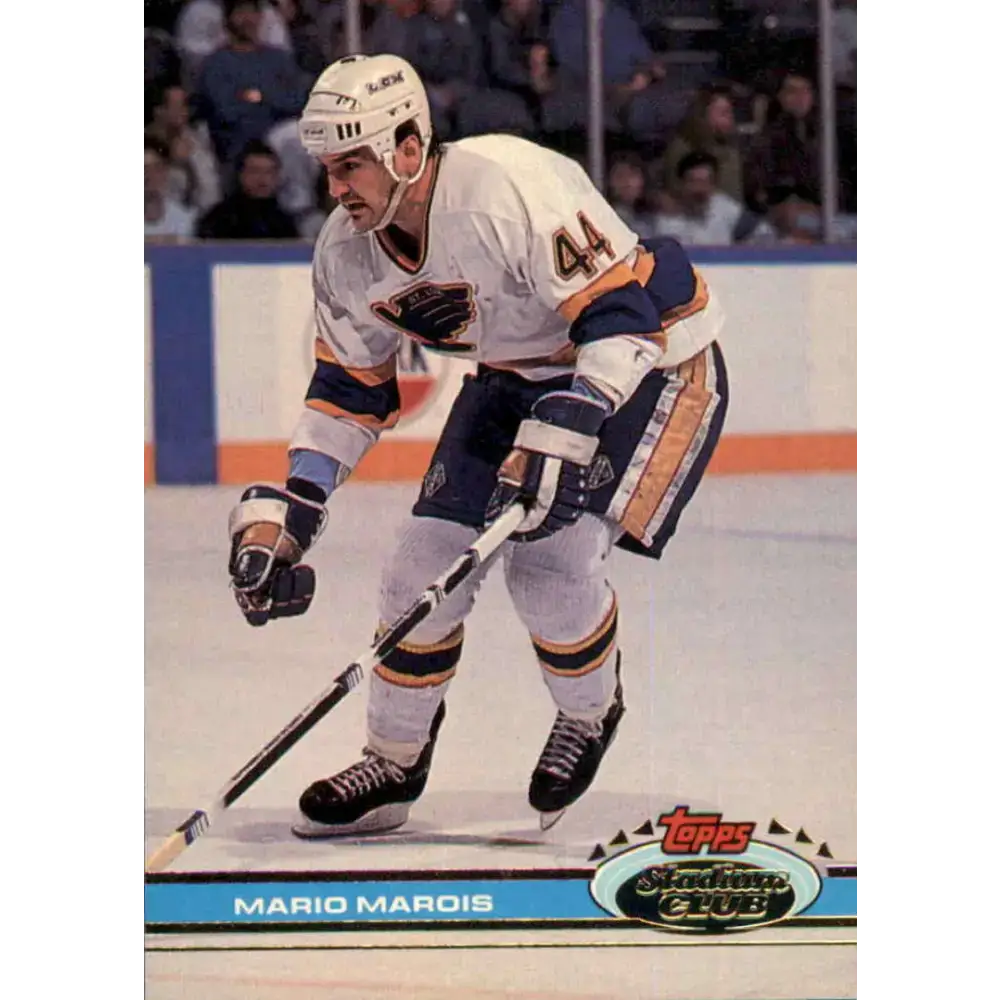 1991-92 Topps Stadium Club #12 Mario Marois NM-MT St. Louis Blues Hockey Card - Hockey Card Single