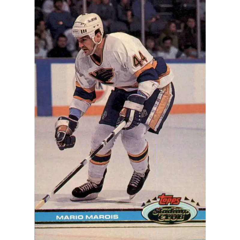 1991-92 Topps Stadium Club #12 Mario Marois NM-MT St. Louis Blues Hockey Card - Hockey Card Single