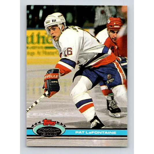 1991-92 Topps Stadium Club #123 Pat LaFontaine NM-MT New York Islanders Hockey Card - Hockey Card Single