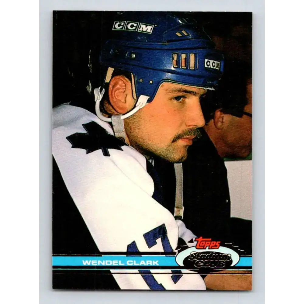 1991-92 Topps Stadium Club #124 Wendel Clark NM-MT Toronto Maple Leafs Hockey Card - Hockey Card Single