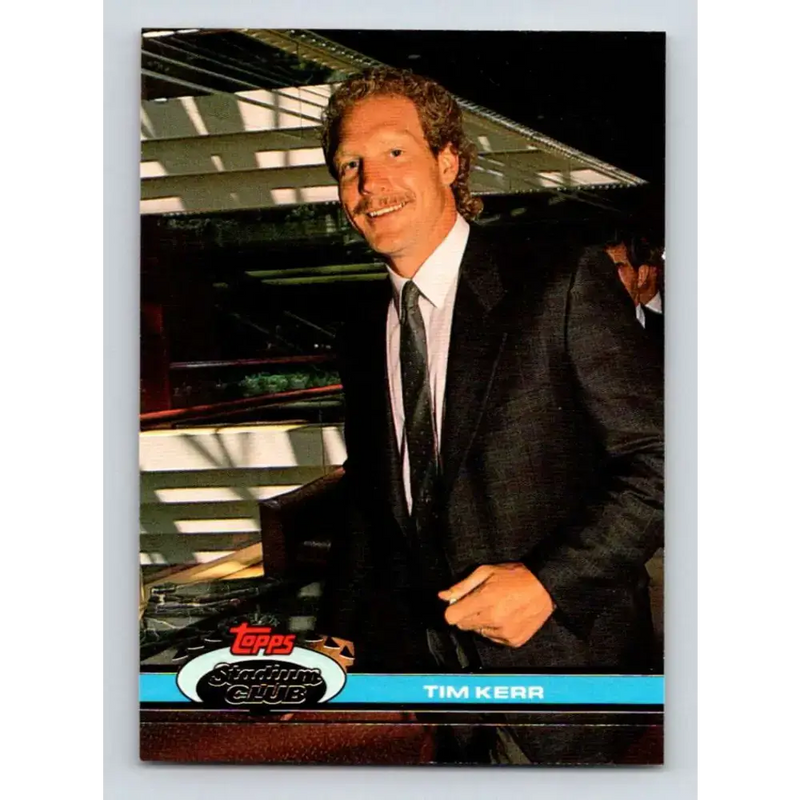 1991-92 Topps Stadium Club #130 Tim Kerr NM-MT New York Rangers Hockey Card - Hockey Card Single