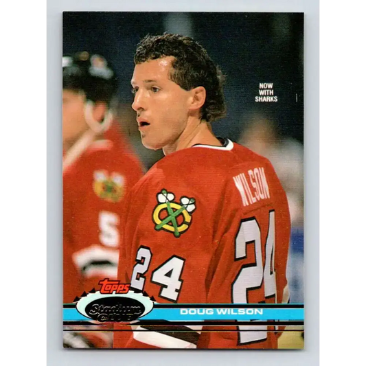 1991-92 Topps Stadium Club #131 Doug Wilson NM-MT San Jose Sharks Hockey Card - Hockey Card Single