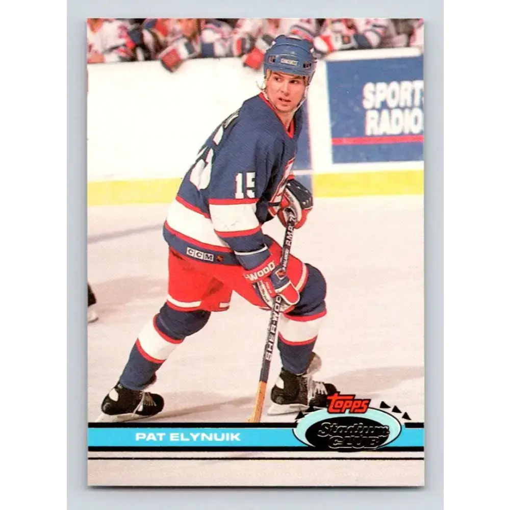 1991-92 Topps Stadium Club #132 Pat Elynuik NM-MT Winnipeg Jets Hockey Card - Hockey Card Single