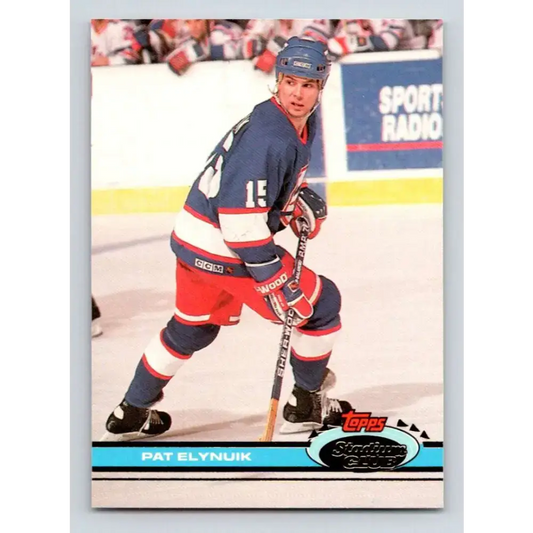1991-92 Topps Stadium Club #132 Pat Elynuik NM-MT Winnipeg Jets Hockey Card - Hockey Card Single