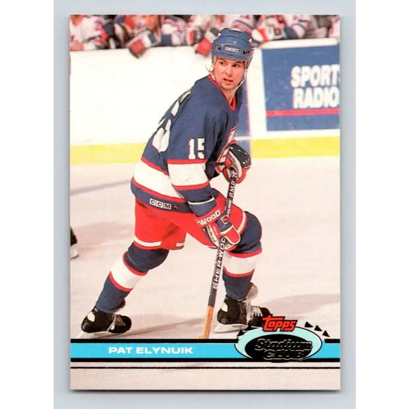 1991-92 Topps Stadium Club #132 Pat Elynuik NM-MT Winnipeg Jets Hockey Card - Hockey Card Single