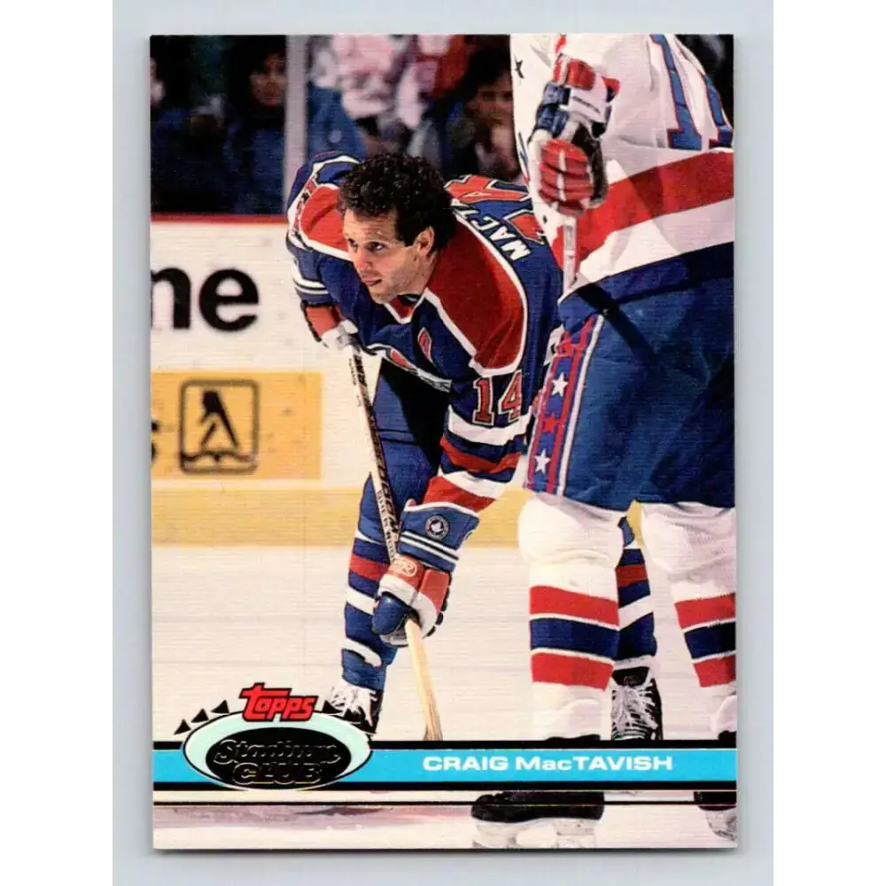 1991-92 Topps Stadium Club #133 Craig MacTavish NM-MT Edmonton Oilers Hockey Card - Hockey Card Single