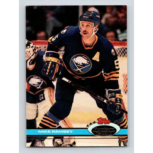 1991-92 Topps Stadium Club #135 Mike Ramsey NM-MT Buffalo Sabres Hockey Card - Hockey Card Single