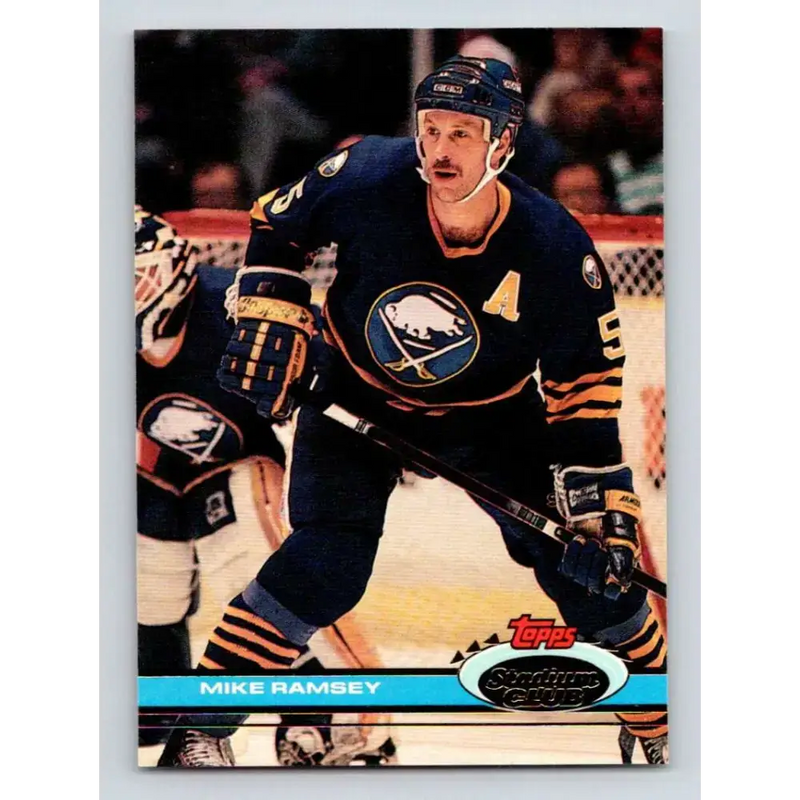 1991-92 Topps Stadium Club #135 Mike Ramsey NM-MT Buffalo Sabres Hockey Card - Hockey Card Single