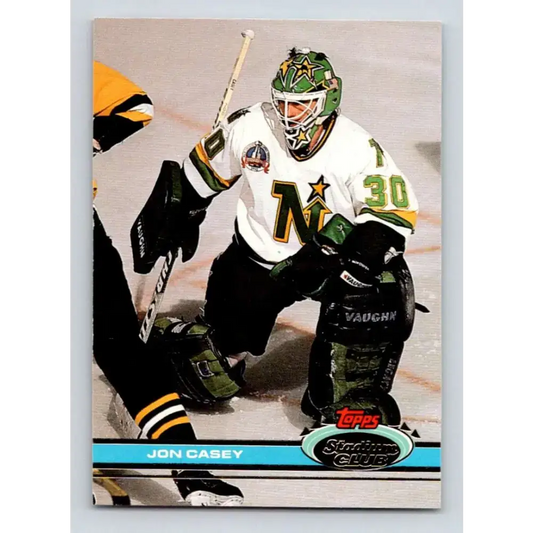 1991-92 Topps Stadium Club #138 Jon Casey NM-MT Minnesota North Stars Hockey Card - Hockey Card Single
