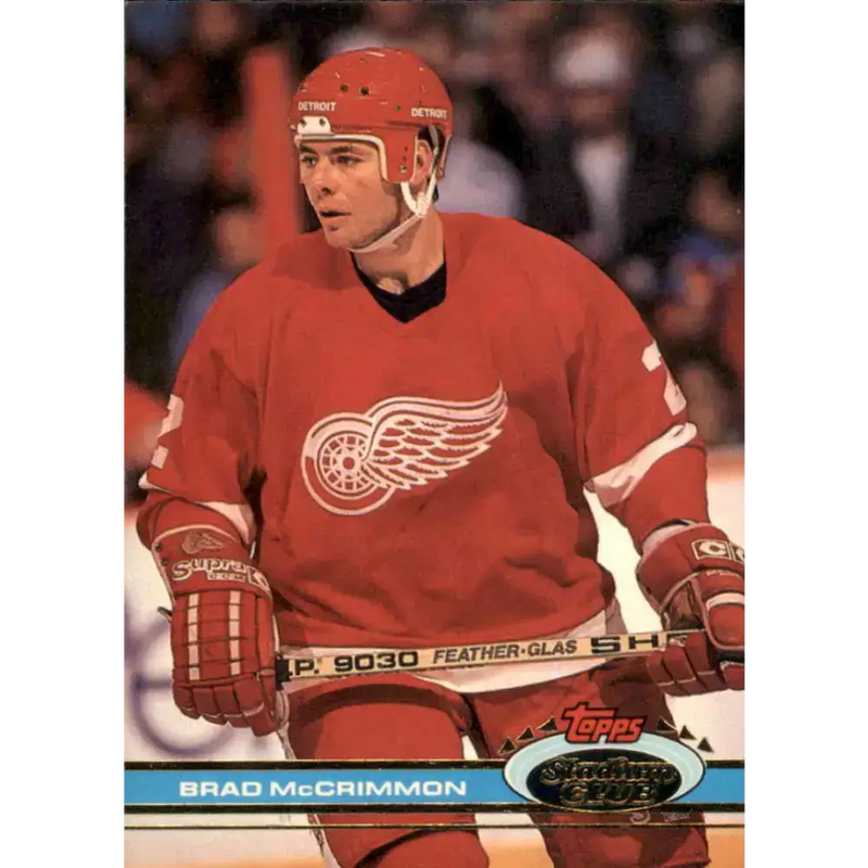 1991-92 Topps Stadium Club #14 Brad McCrimmon NM-MT Detroit Red Wings Hockey Card - Hockey Card Single