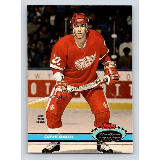 1991-92 Topps Stadium Club #141 Dave Barr NM-MT New Jersey Devils Hockey Card - Hockey Card Single