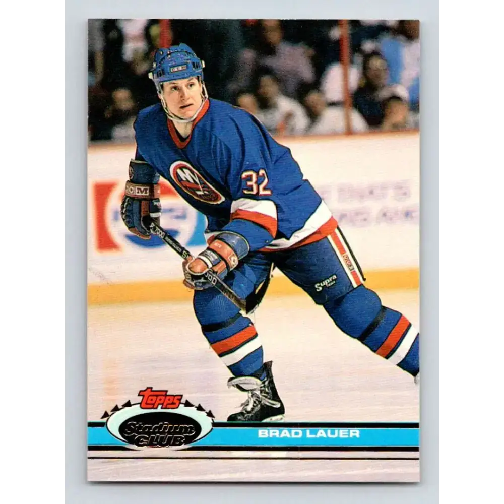 1991-92 Topps Stadium Club #142 Brad Lauer NM-MT New York Islanders Hockey Card - Hockey Card Single