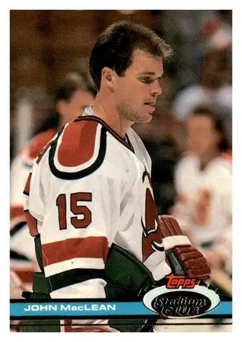 Original gloss Hockey trading card 1991-92 Topps Stadium Club John MacLean Near Mint